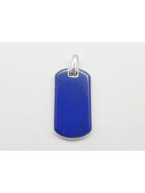David Yurman Chevron Tag Sterling Silver with Lapis Lazuli